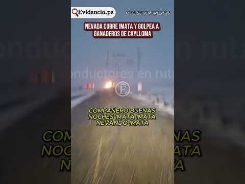 Nevada cubre Imata y golpea a ganaderos de Caylloma