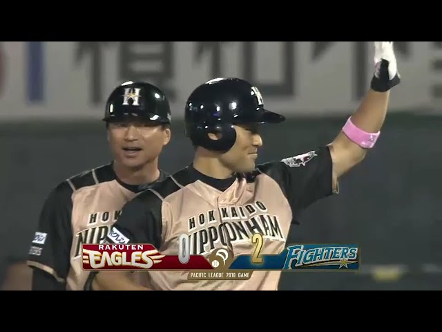 【8回表】ファイターズ・田中賢 値千金!! 試合の均衡を破る2点タイムリー!! 2016/8/13 E-F