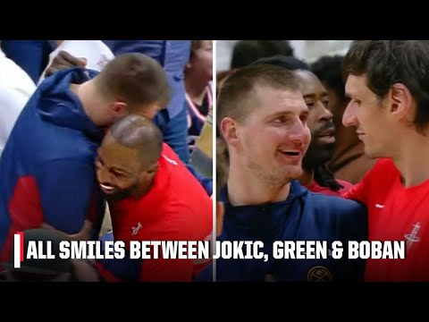 Nikola Jokic embraces Jeff Green, Boban Marjanovic after Rockets-Nuggets | NBA on ESPN
