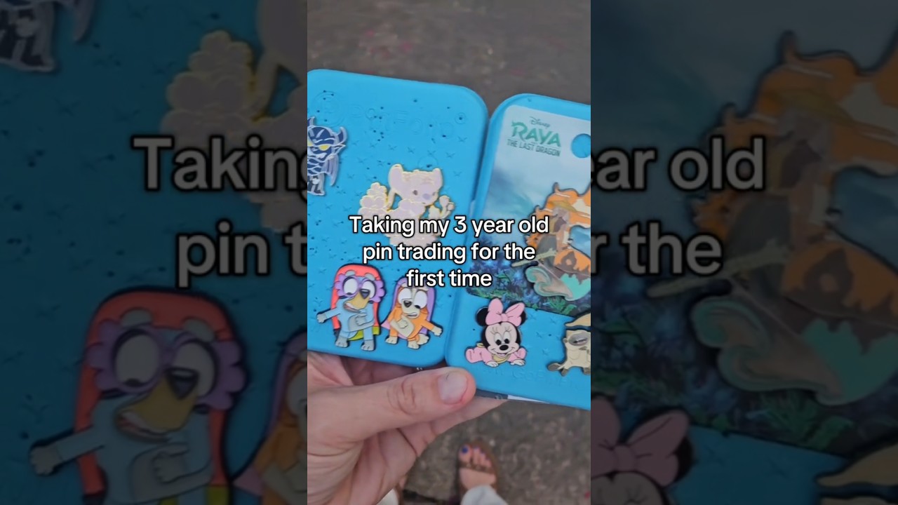 Took my 3 year old pin trading for the first time. how do you think he did?! #pintrading #disneypins