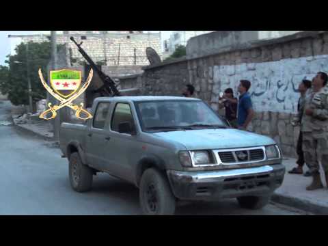 التصدي للطيران المروحي في أجواء مدينة حلب بواسطة الرشاشات الثقيلة من قبل الفرقة 46