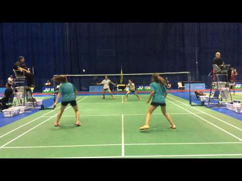 2017 Canadian Junior Championships Moncton WD U15 Arseneault Gillies VS Yau Zhu