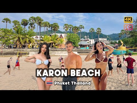 4K 🇹🇭 Walking Karon Beach Day and Nigh Life in Phuket, Thailand  ( April 2025 )