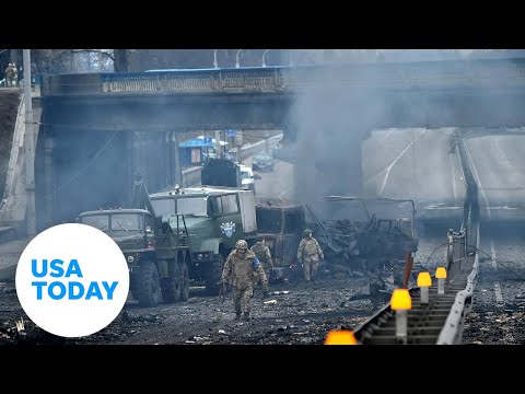 Gunshots, explosions rock streets of Ukraine capital USA TODAY