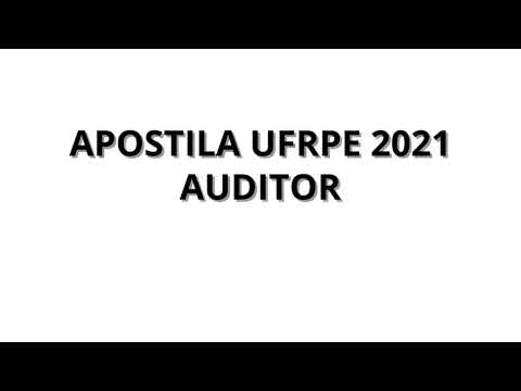APOSTILA UFRPE 2021 AUDITOR