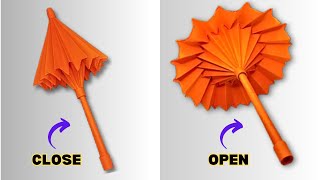 How to make paper umbrella that open and close | Origami umbrella | DIY | Paper umbrella