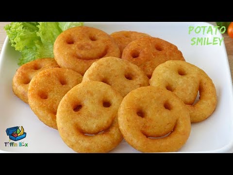 Homemade Potato Smiley / Emoji Fries Recipe || Easy Evening snacks idea for kids , পটেটো স্মাইলি