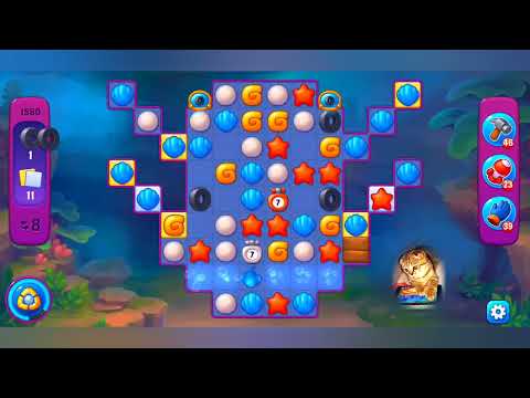 фишдом 2022 # 1580 уровень - прохождение без бустеров # Fishdom,  1580  level - no Boosters.