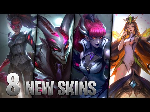 8 NEW CRIME CITY & PHEONIX SKINS - Zyra Shaco Twisted Fate Akali Darius Seraphine Xayah Anivia