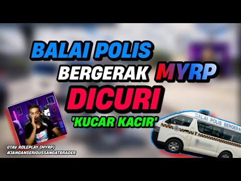 VAN BALAI POLIS BERGERAK DIBAWA LARI 'BAGI BALIK BALAI KAMI' LAWAK ! -  GTAVROLEPLAY