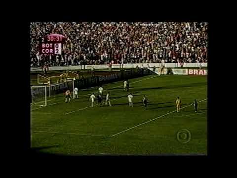 BOTAFOGO SP 0 X 3 CORINTHIANS   1º JOGO FINAL CAMPEONATO PAULISTA 2001 NARRAÇAO