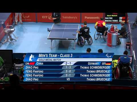 Table Tennis - CHN vs GER Men's Team Cl 3 Gold Mdl Match - London 2012 Paralympic Games.mp4
