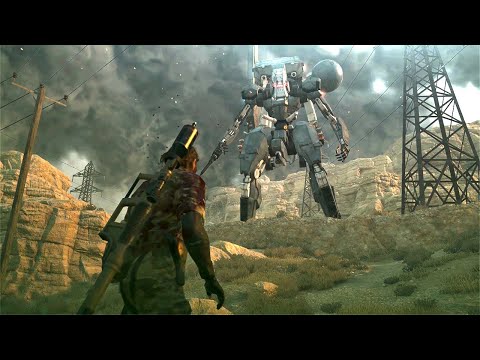 MGS5 Final Boss Fight With Huge Robot | Skull Face Death | Chapter 1 Ending Ultra HD 1080P