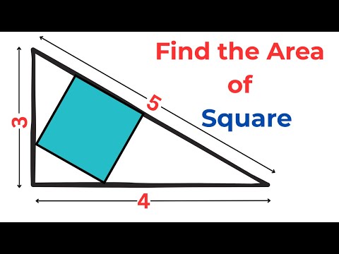 Only Geniuses Can Find the Area of This Square 🧠📐 | Viral Geometry Puzzle