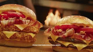 Burger King TE LLEVAMOS EL MENÚ DUO BACON CHEDDAR GRATIS anuncio