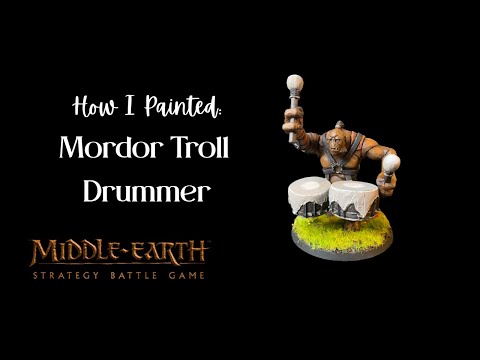 How I Painted: Mordor Troll Drummer (Drybrush Bonanza!) #mesbg