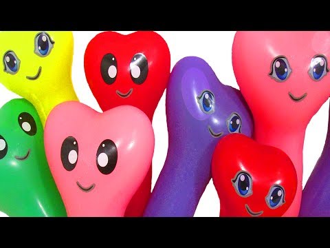 Finger family Nursery rhymes Balloons Teach colors To the little ones Burst water Balloons