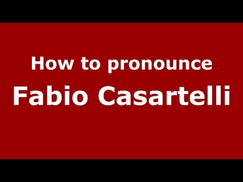 How to pronounce Fabio Casartelli (Italian/Italy)  - PronounceNames.com
