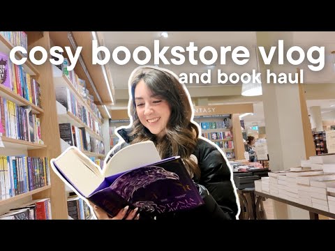 cozy bookstore vlog + book haul📖✨❄️ come book shopping with me!