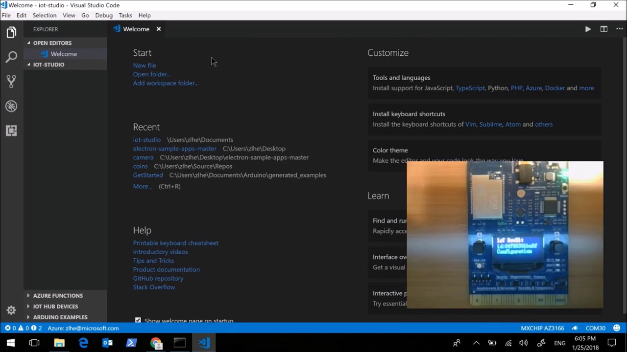 MXChip IoT DevKit Visual Studio Code extension POC