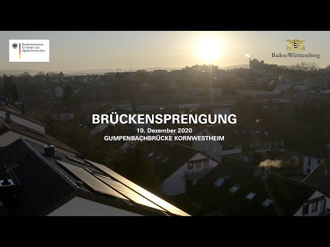 Brückensprengung in Kornwestheim am 19.12.2020 - Highlights