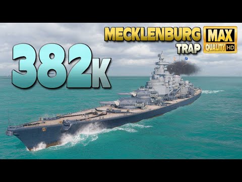 Battleship Mecklenburg: Masterplay on map Trap - World of Warships
