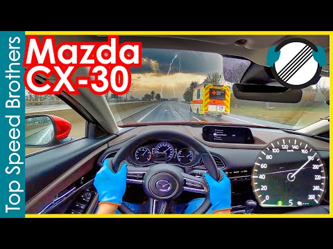 Mazda CX 30 Skyactiv-X 2.0 M Hybrid (2021) AUTOBAHN POV TOP SPEED 🚀
