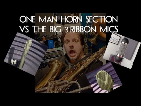 One Man Horn Section - Ribbon mic showdown - Coles 4038, Royer 122, AEA R84 - Trumpet, Sax, Trombone