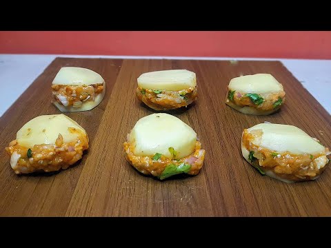 Just cut the potatoes in half! no-bake potatoe appetizers, unique & quick recipe