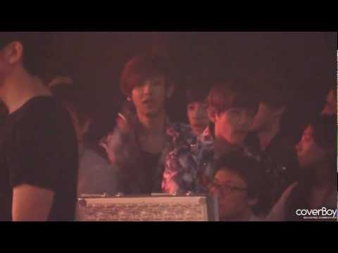 120504 EXO-K standby Chanyeol fancam - Tease Me^▥^ [KBS Music Bank]