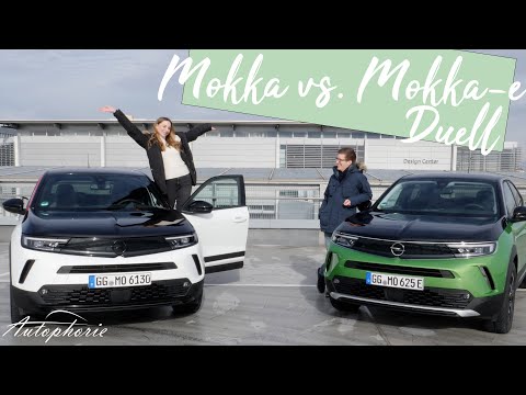 2021 Opel Mokka-e Ultimate (100 kW) vs. Opel Mokka GS Line (130 hp) comparison test [4K] - Autoph...