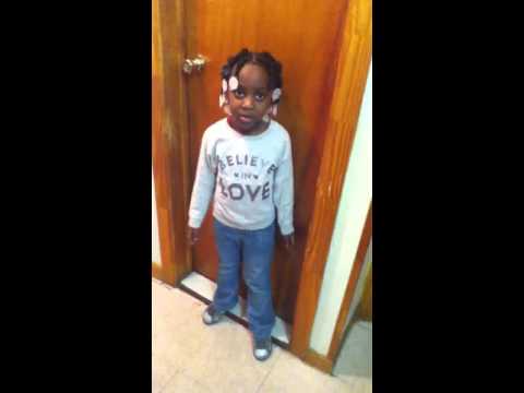 3 year old shanell singing freedom by pharrell williams