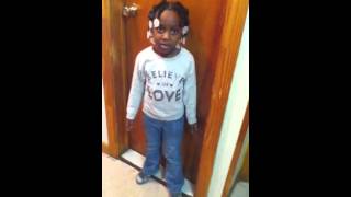 3 year old shanell singing freedom by pharrell williams