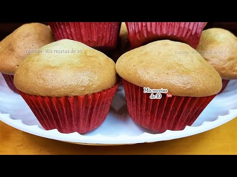 MANTECADAS Esponjosas caseras de vainilla
