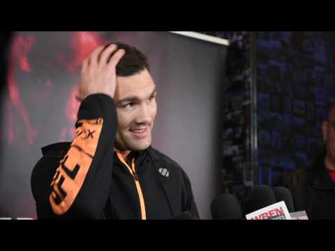 Scrum with Chris Weidman at UFC 210 Open Workouts