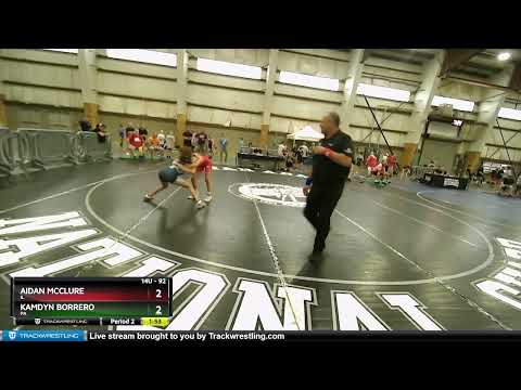 92 Lbs Champ. Round 1 - Aidan McClure, IL Vs Kamdyn Borrero, PA 484a