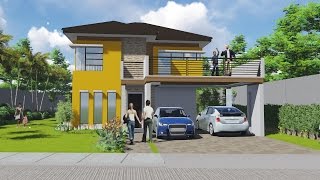preview picture of video 'PROPOSED TWO STOREY MODERN HOUSE WITH POOL'