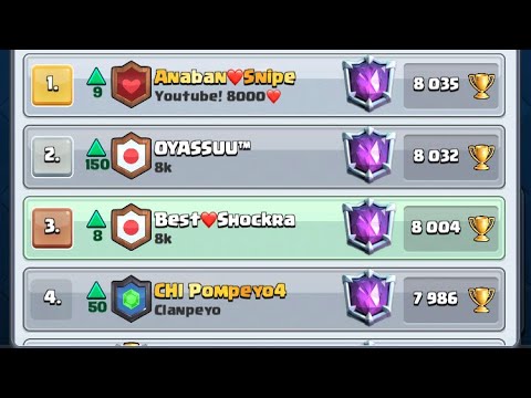 3.0 xbow Top 3 +8000 - Clash Royale