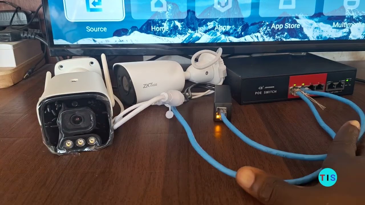 ip camera installation practical setup using nvr + poe switch