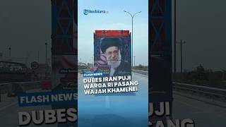 Kagum! Dubes Iran Puji Dukungan Warga Indonesia Pasang Gambar Ali Khamenei di Belakang Truk