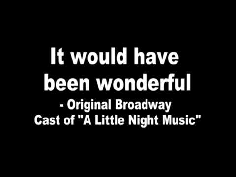 Video thumbnail for It Would Have Been Wonderful