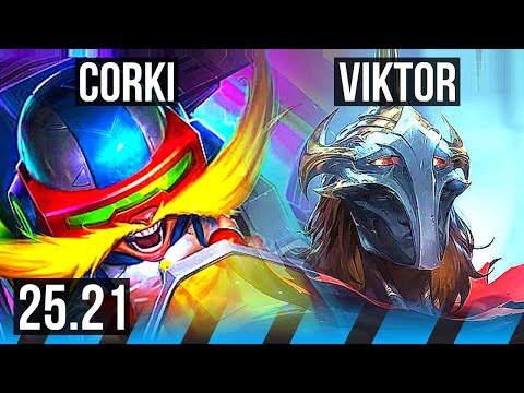 CORKI vs VIKTOR (MID) | 7/1/3, Godlike | NA Grandmaster | 25.21
