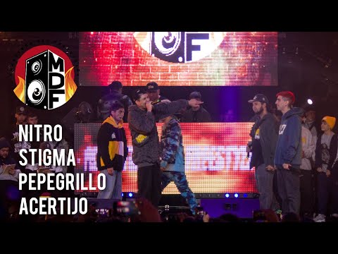 FILTROS //NITRO vs STIGMA vs ACERTIJO vs PEPEGRILLO //REMASTERIZADO MDF MAESTROS DEL FREESTYLE 2019