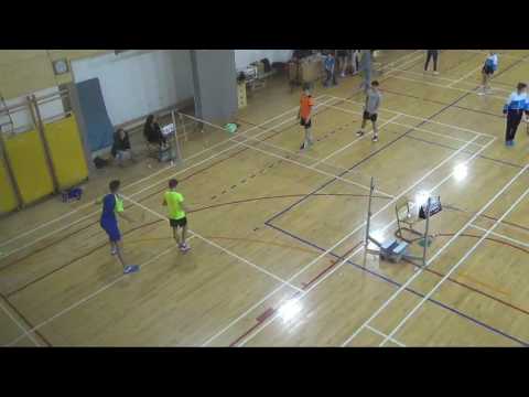 Badminton Kungota TV 5.3.2017 Miha Masten + Borna Vadlja - Gal Bizjak + Jan Babnik