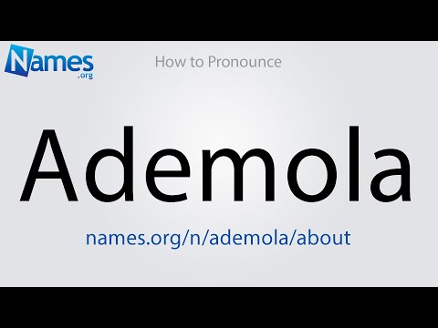 How to Pronounce Ademola