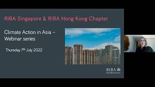 RIBA Singapore and Hong Kong Chapters: Climate Action in Asia - 7 July 2022