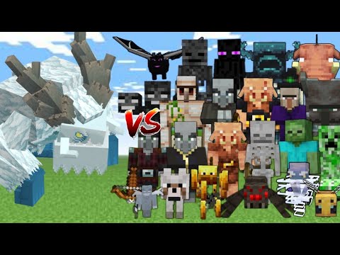 Insane Fight: Frostmaw vs All Mob in Minecraft x100 #minecraft #gaming #viral