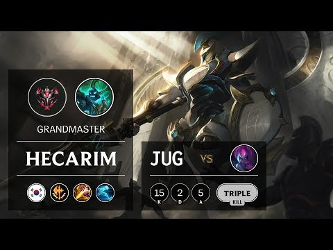 Hecarim Jungle vs Evelynn - KR Grandmaster Patch 9.7