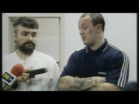 Loyalist and Republican prisoners prepare to meet the Secretary of state Mo Mowlam, Maze prison 1998