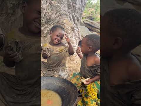 Small Hands, Big Drama 😭😂 | Hadzabe Kids Eating Together
